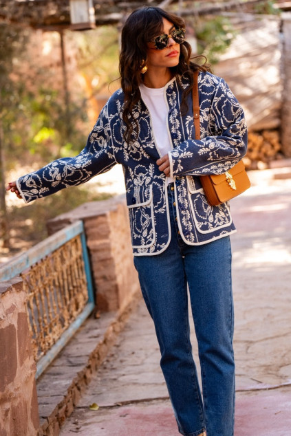 EZRA JACQUARD MISTRAL JACKET