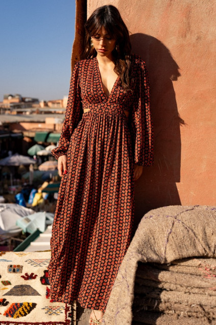 LOTUS PRINTED DRESS