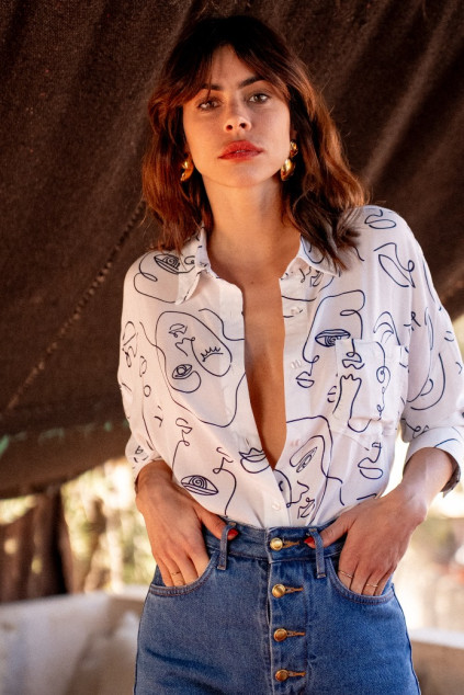 CELINA PRINCE LINE SHIRT