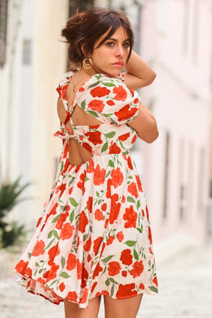 DAHLIA PRINT REGULAR DRESS