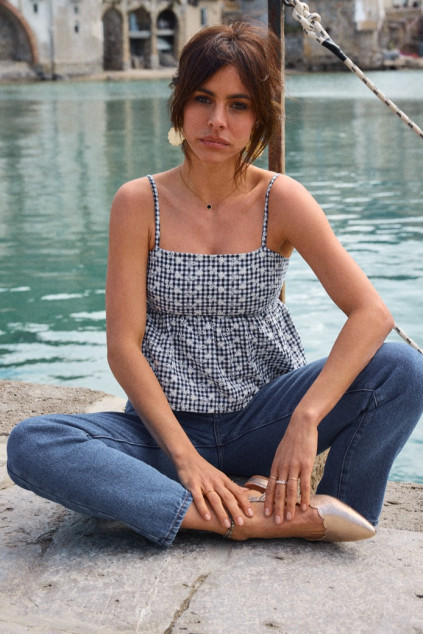 TOP BOOBOO VICHY EMBROIDERED