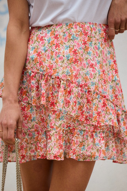 PRINTED JAVOTINE SKIRT