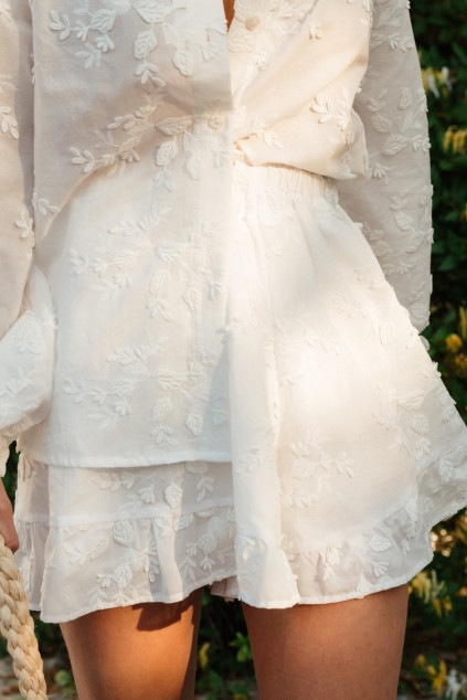 SHORT SIERRA VOILE IRIS WHITE