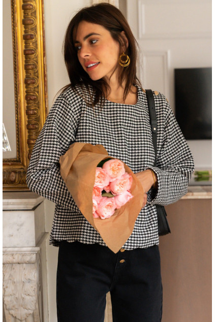 BALTHAZAR HOUNDSTOOTH BLOUSE