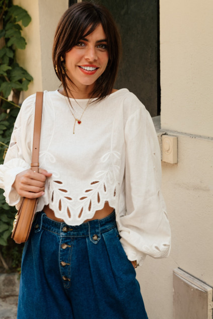 BACARA ECRU BLOUSE