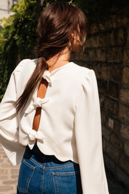BOXELLA VANESSA ECRU BLOUSE