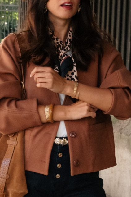 VOLTA JACKET WHITE CAMEL