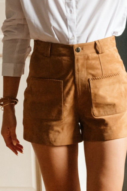 CROSSBODY SUEDE COGNAC