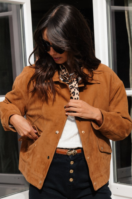 BROWN SUEDE PERFECTO