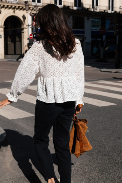 BLOUSE BLISS ROSACE BLANC