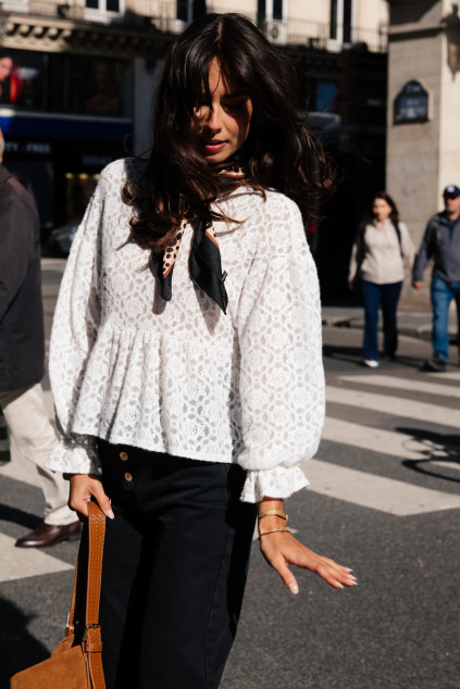 BLOUSE BLISS ROSACE BLANC