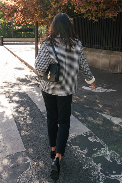 VESTE EZRA VICHY NOIR