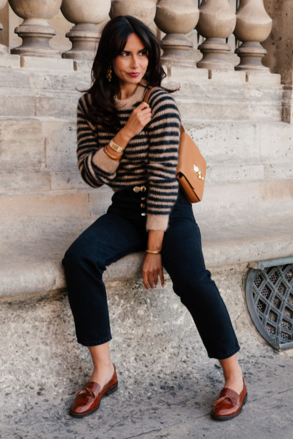 PULL LUISA MARINIERE NOIR...