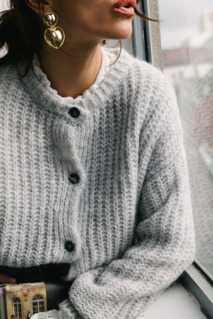 LUCIE PULLOVER GREY MELANGE