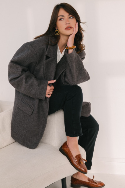 MANTEAU MONIQUE CAPPOTTO GRIS