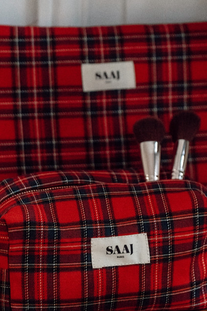 POCHETTE MIRA TARTAN ROUGE