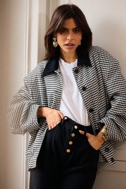 MOUNTAIN COAT BLACK CHECK