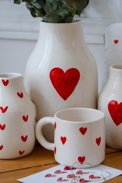 VASE GASPARD COEUR ROUGE