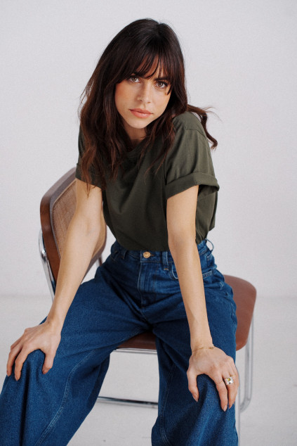 T-SHIRT LOGAN JUSTIN KAKI