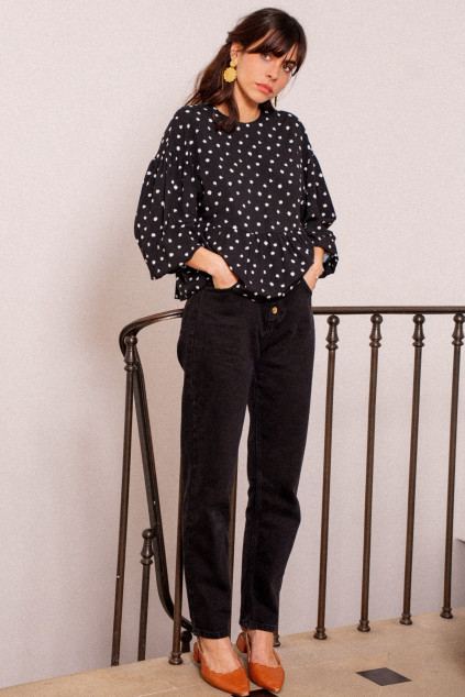 BLOUSE BLISSIM DOTY NOIR