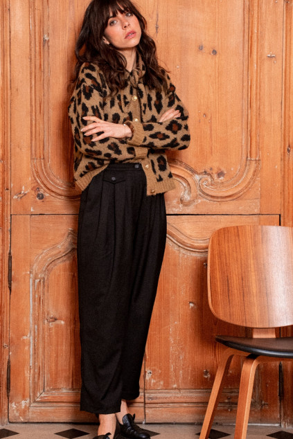 LEONA LEOPARD KNIT VEST