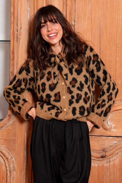 LEONA LEOPARD KNIT VEST