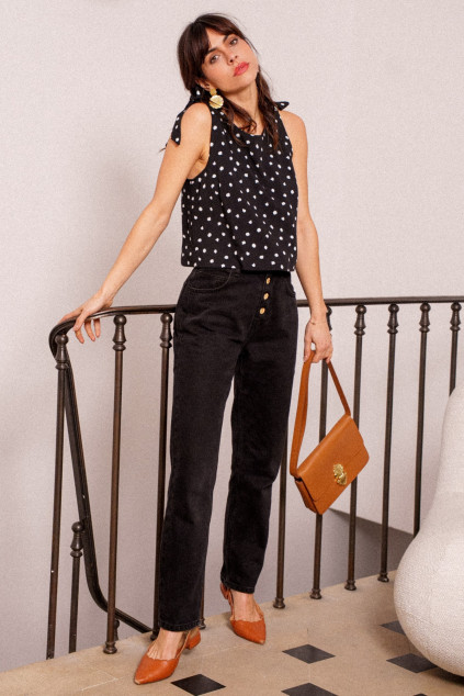 TOP TOMETTE DOTY NOIR
