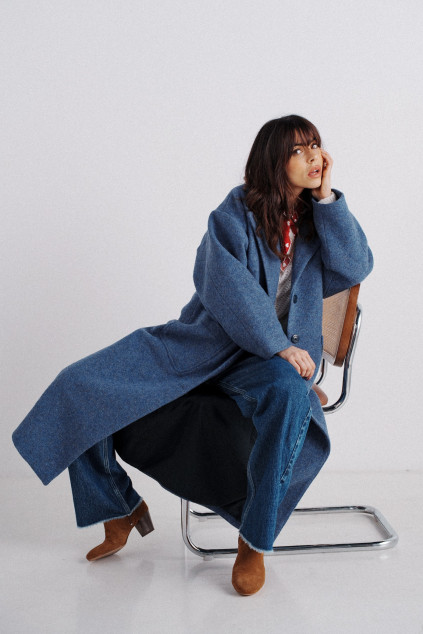 MANTEAU JEREMY BARBOTINE BLEU