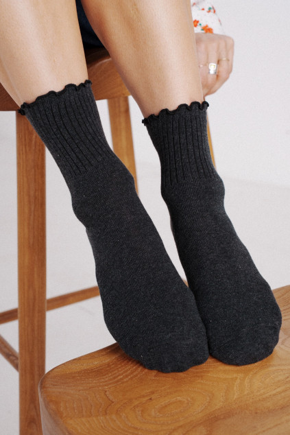 ANTHRACITE COTTON SOCKS