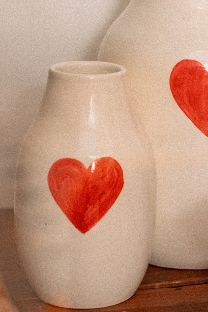 GASPARD VASE RED HEART
