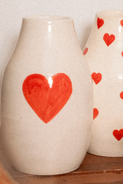 GASPARD VASE RED HEART