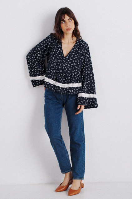 BLOUSE BASILIC PENTO MARINE