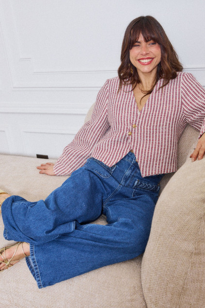 BLOUSE BORGIANE RAYA ROUGE