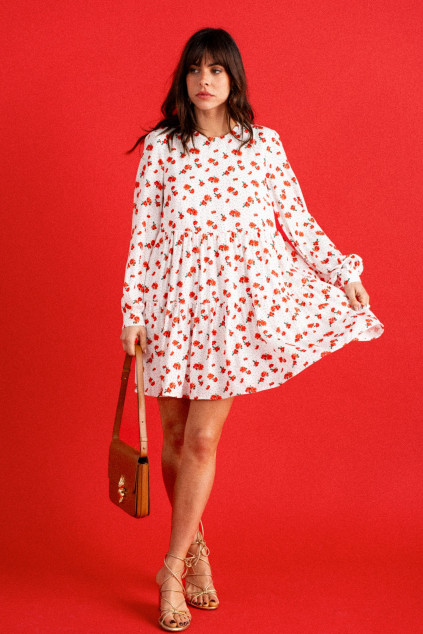 ROBE MATHILDA CONFITURE ECRU