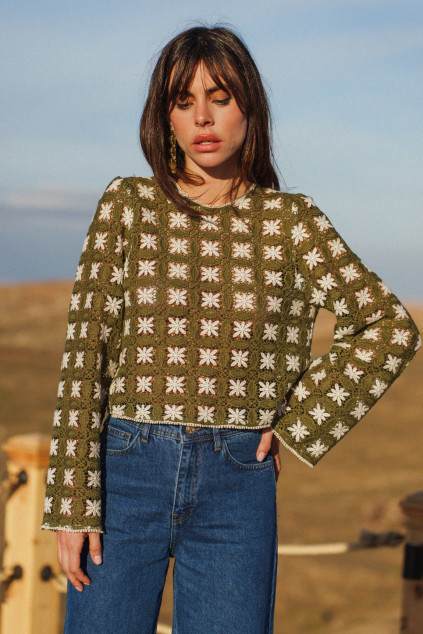 BLOUSE BERNIE COTON KAKI