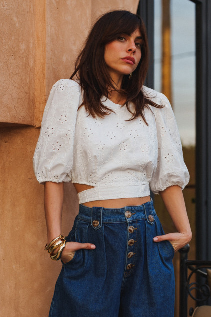 BLOUSE BONIFACE COTON BLANC