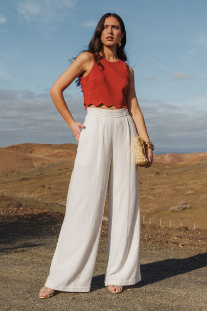 TOP BOXY LINO TERRACOTTA