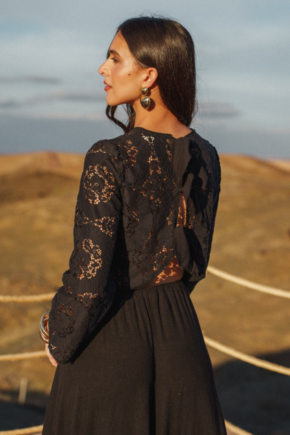 BLOUSE BERNIE DENTELLE NOIR