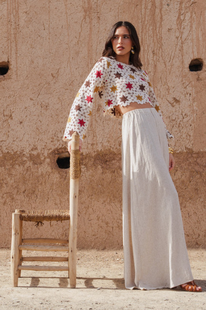 BLOUSE BRENDA GUIPURE ECRU