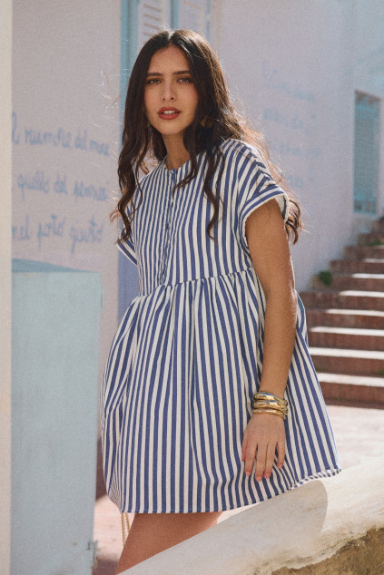 ROBE RODIO RAYURE BLEU