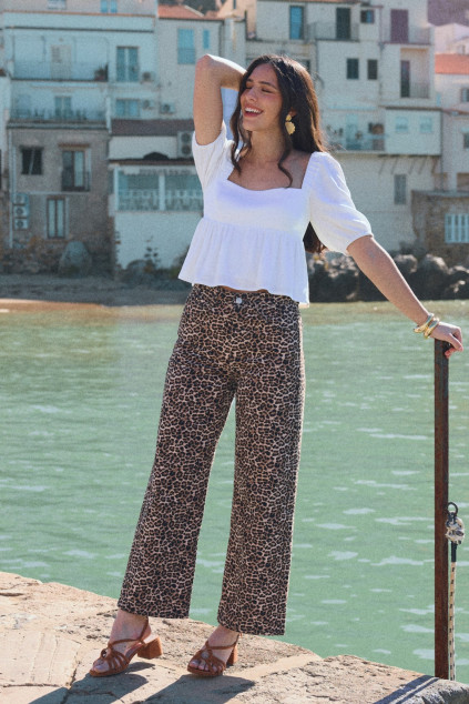 JEAN DARIUS DENIM LEOPARD