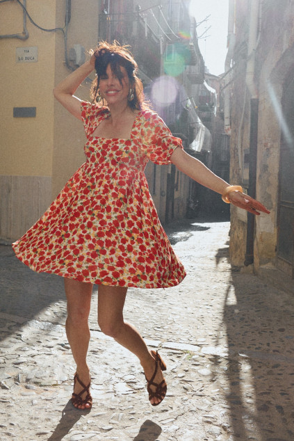 ROBE REGULA IMPRIME ANEMONE