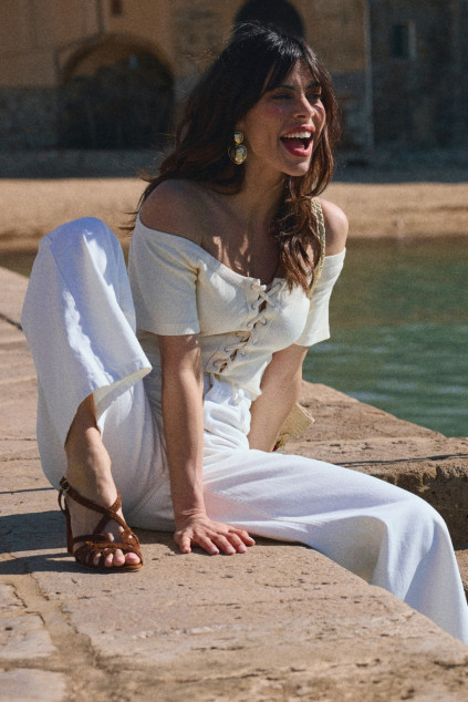 TOP TABACO MAILLE NATUREL