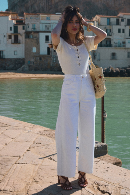 TOP TABACO MAILLE NATUREL