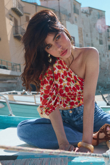 BLOUSE BABI IMPRIME ANEMONE