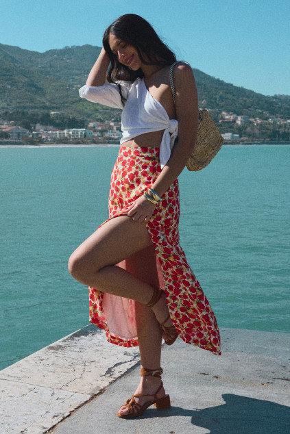 JUPE GIUSEPPA IMPRIME ANEMONE