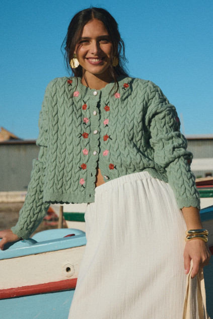 GILET LUCHENZO MAILLE SAUGE