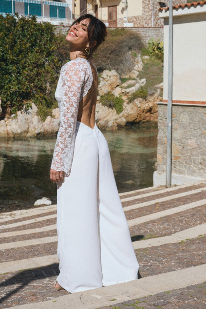 COMBINAISON CLARINE CREPE ECRU