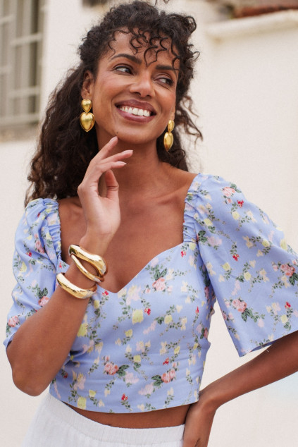 CASSIE BERRIES PRINT BLOUSE