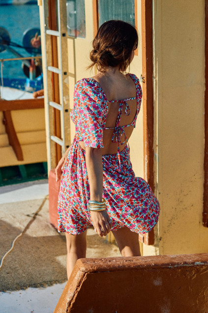 PRIMAROSA PRINT RIMONE DRESS